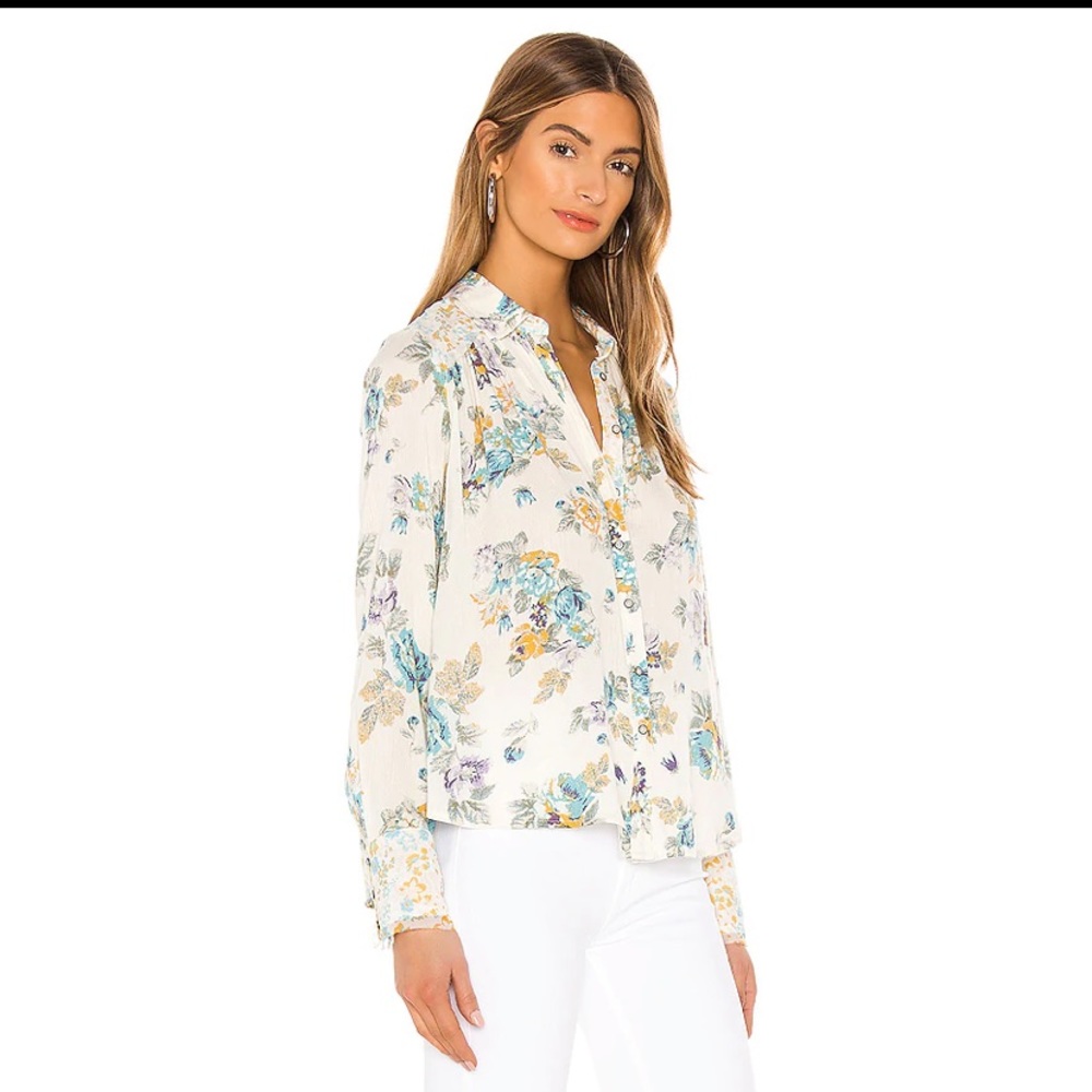 Free People Hold On To Me Printed Top in Ivory